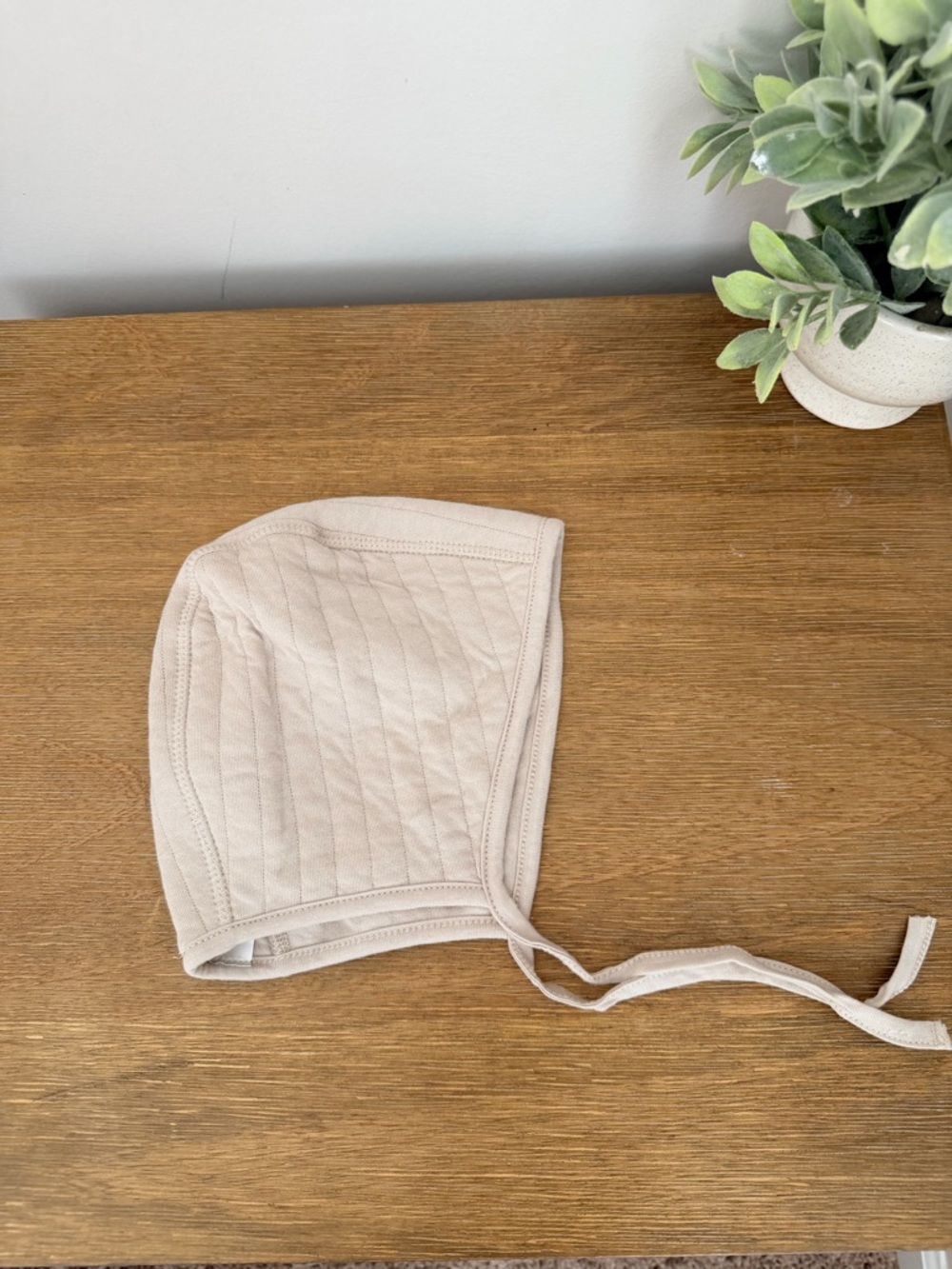 H&M Quilted Baby Bonnet in Beige